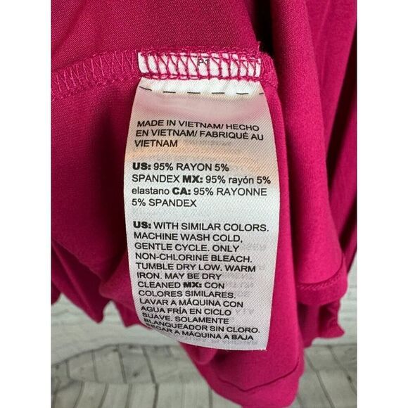 CHICO'S pink magenta knit open front waterfall cardigan sweater size 4 XXL NWOT - Picture 5 of 9